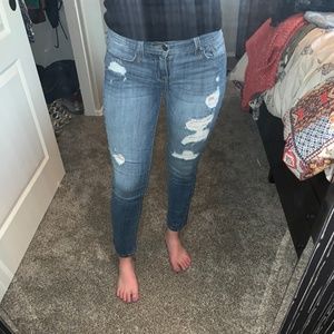 Eunina Medium Wash Distressed Skinny Jeans